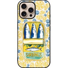 iPhone 16 Pro Max Case Hülle - Silikon schwarz Sardines in oil 2026