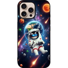 iPhone 16 Pro Max Case Hülle - Silikon schwarz VR SpaceCat Odyssee