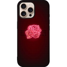 iPhone 16 Pro Max Case Hülle - Silikon schwarz Spring 23 neon rose