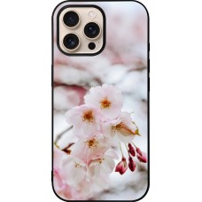 iPhone 16 Pro Max Case Hülle - Silikon schwarz Cherry tree 2026