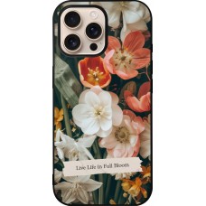 iPhone 16 Pro Max Case Hülle - Silikon schwarz Full Bloom 2026