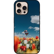 iPhone 16 Pro Max Case Hülle - Silikon schwarz Hot air balloon 2026