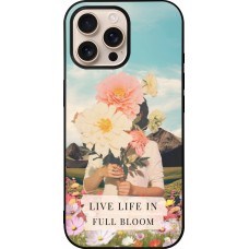 iPhone 16 Pro Max Case Hülle - Silikon schwarz Live life in full moon 2026