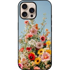 iPhone 16 Pro Max Case Hülle - Silikon schwarz Spring flowers 2026