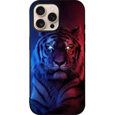 iPhone 16 Pro Max Case Hülle - Silikon schwarz Tiger Blue Red