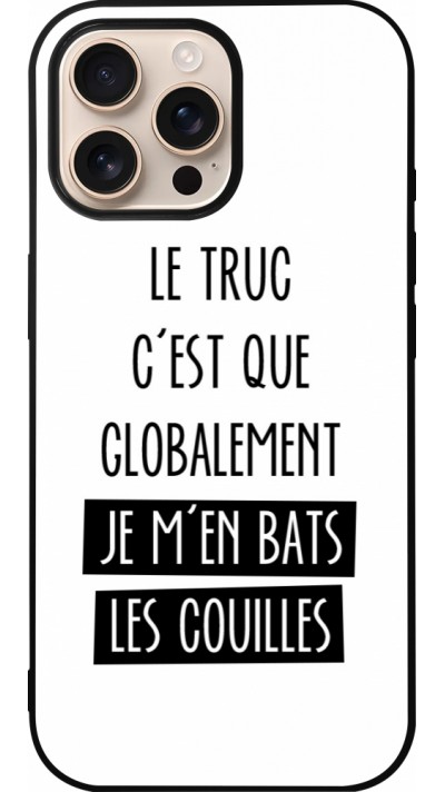 iPhone 16 Pro Max Case Hülle - Silikon schwarz Le truc globalement bats les couilles