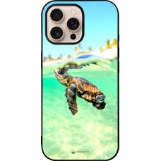 iPhone 16 Pro Max Case Hülle - Silikon schwarz Turtle Underwater