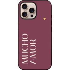 iPhone 16 Pro Max Case Hülle - Silikon schwarz Valentine 2024 mucho amor rosado