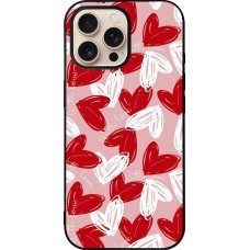 iPhone 16 Pro Max Case Hülle - Silikon schwarz Valentine 2024 with love heart