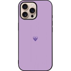iPhone 16 Pro Max Case Hülle - Silikon schwarz Valentine 2023 purpule single heart