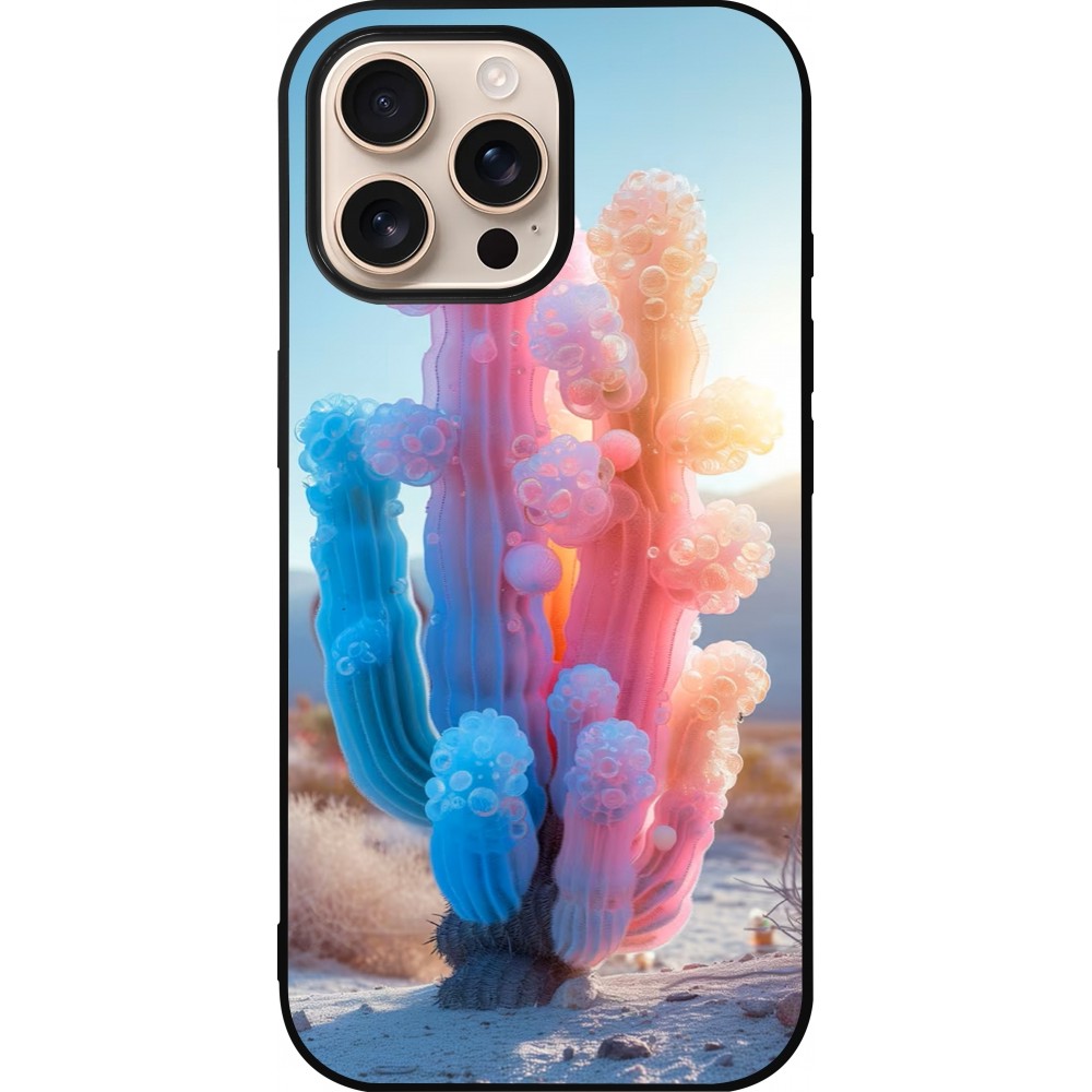 iPhone 16 Pro Max Case Hülle - Silikon schwarz Artificial vegetation 2025