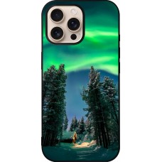 iPhone 16 Pro Max Case Hülle - Silikon schwarz Winter 22 Northern Lights