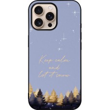 iPhone 16 Pro Max Case Hülle - Silikon schwarz Winter 25 Winter illustration of trees