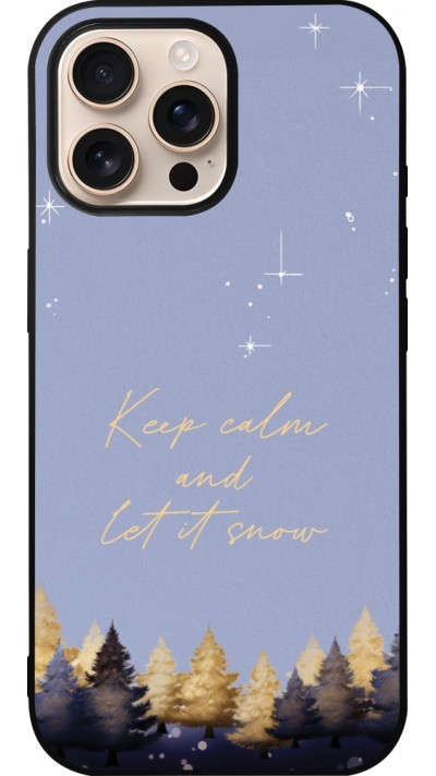 iPhone 16 Pro Max Case Hülle - Silikon schwarz Winter 25 Winter illustration of trees