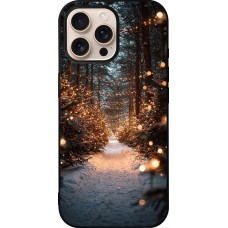iPhone 16 Pro Max Case Hülle - Silikon schwarz Winter 25 Winter snowy road