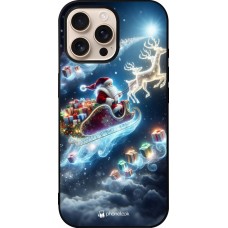 iPhone 16 Pro Max Case Hülle - Silikon schwarz Weihnachten 2023 Verzauberter Weihnachtsmann