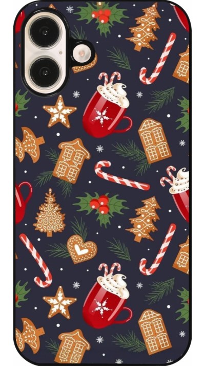 iPhone 16 Plus Case Hülle - Christmas 25 Pattern Gingerbread House