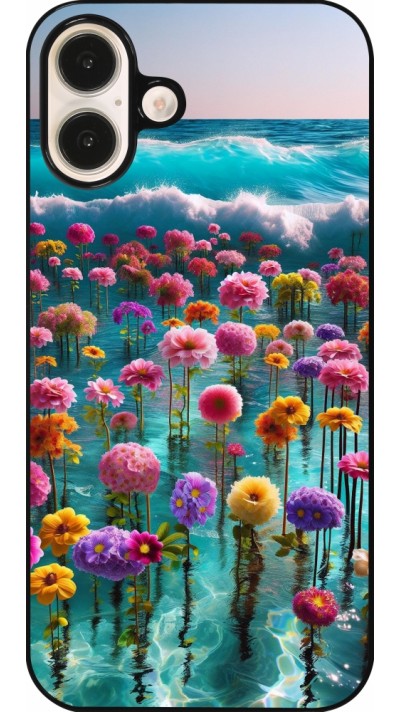 iPhone 16 Plus Case Hülle - Blumenmeer Wellen