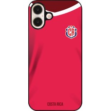 Coque iPhone 16 Plus - Maillot de football Costa Rica 2022 personnalisable