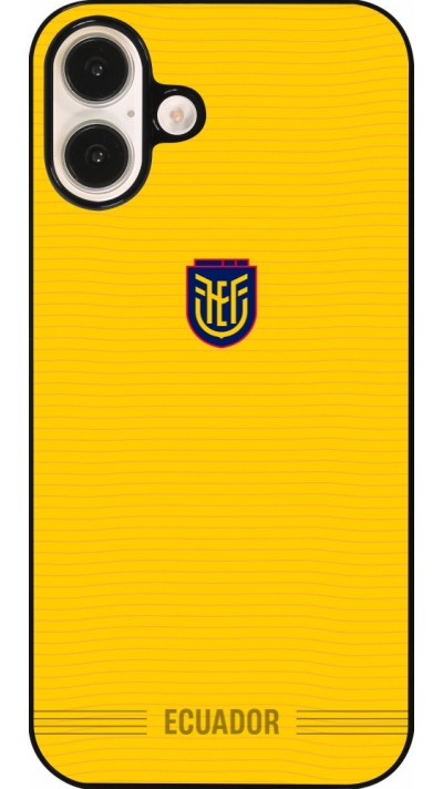 Coque iPhone 16 Plus - Maillot de football Équateur 2026 personnalisable