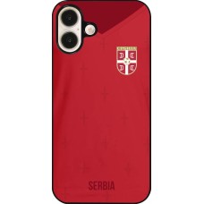 Coque iPhone 16 Plus - Maillot de football Serbie 2022 personnalisable