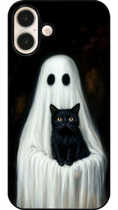 iPhone 16 Plus Case Hülle - Halloween 2025 Ghost with black cat