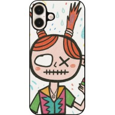 iPhone 16 Plus Case Hülle - Little Girl Sketch
