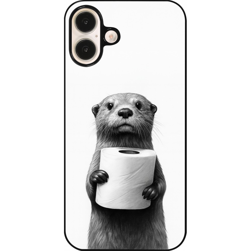 iPhone 16 Plus Case Hülle - Otter Toilettenpapier