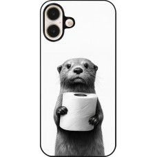 iPhone 16 Plus Case Hülle - Otter Toilettenpapier