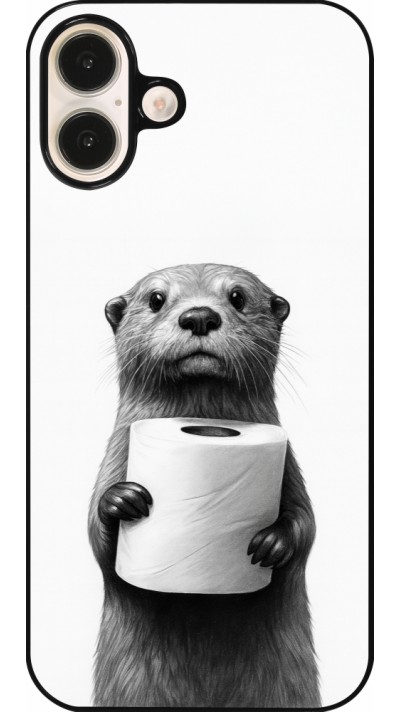 iPhone 16 Plus Case Hülle - Otter Toilettenpapier