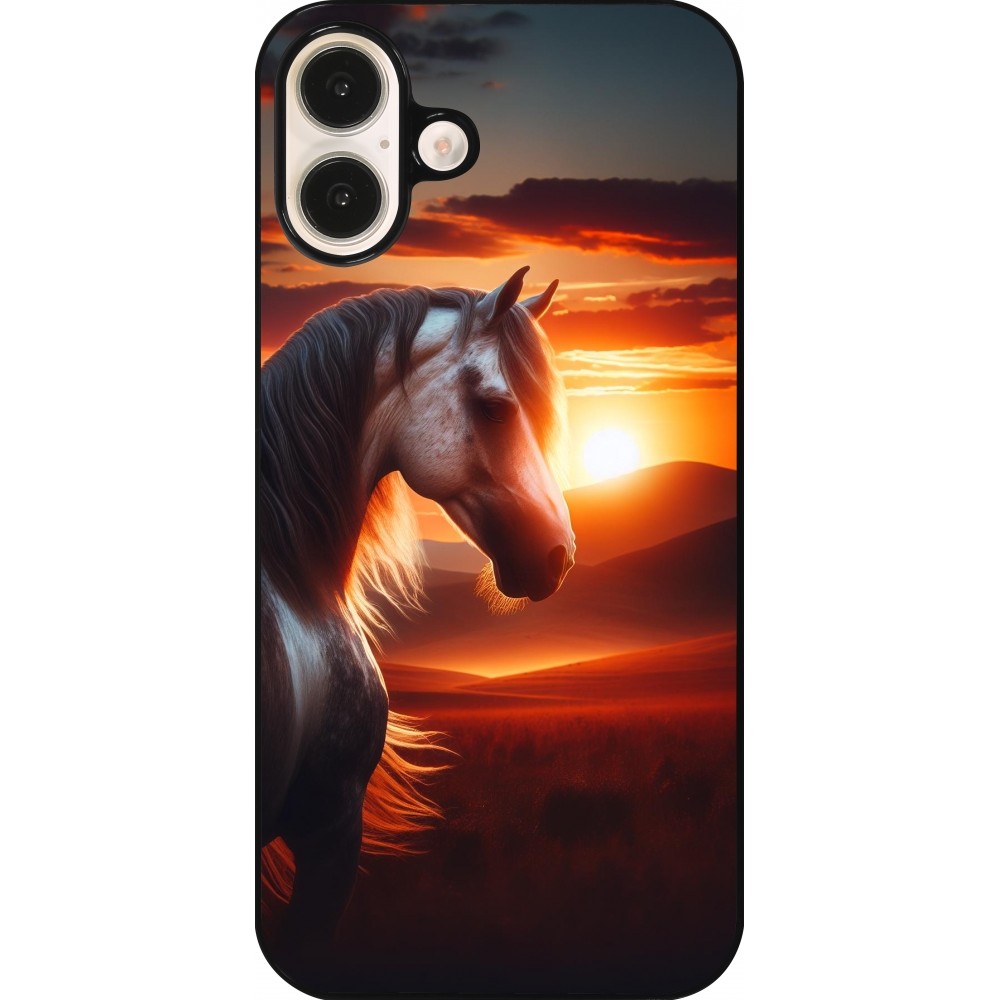 Coque iPhone 16 Plus - Majestic Sunset Horse