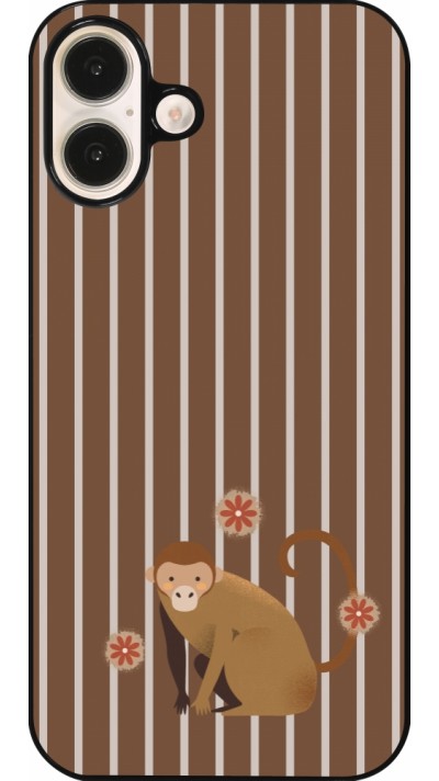 Coque iPhone 16 Plus - Monkey with stripes Coque iPhone 16 Plus - Monkey with stripes