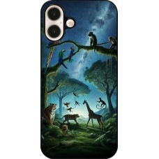 iPhone 16 Plus Case Hülle - Paradies der exotischen Tiere