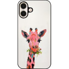 iPhone 16 Plus Case Hülle - Pink Girafe Paint