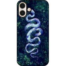 iPhone 16 Plus Case Hülle - Snake Blue Anaconda