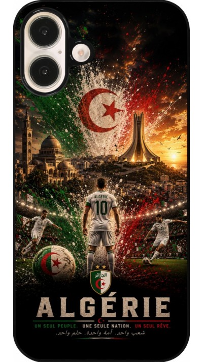 Coque iPhone 16 Plus - Football Algérie splash 2026