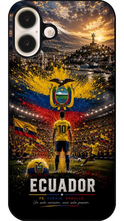 Coque iPhone 16 Plus - Football Équateur splash 2026