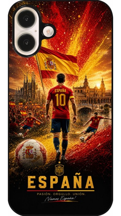 Coque iPhone 16 Plus - Football Espagne splash 2026