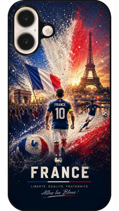 Coque iPhone 16 Plus - Football France splash 2026