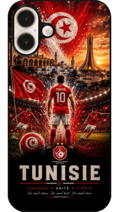 Coque iPhone 16 Plus - Football Tunisie splash 2026