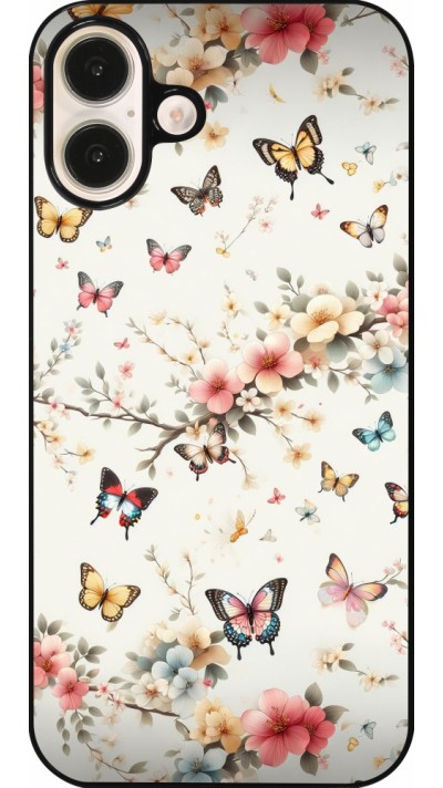 Coque iPhone 16 Plus - Spring 25 Papillons Légers