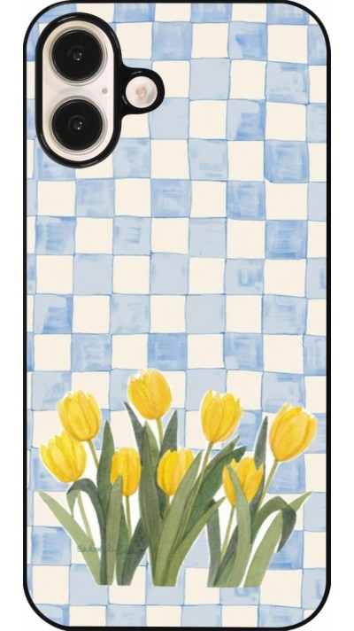 Coque iPhone 16 Plus - Blue vichy tulips Spring 2026
