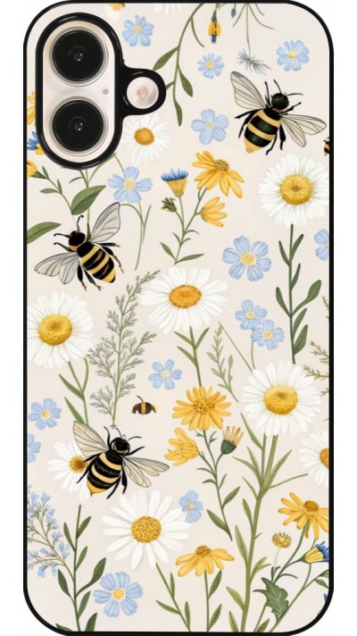 Coque iPhone 16 Plus - Pattern bees Spring 2026