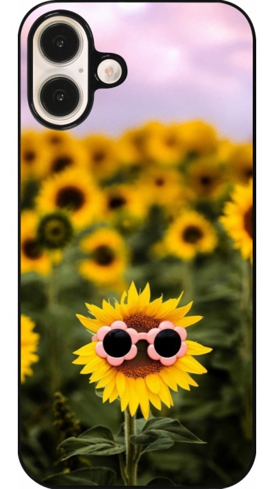Coque iPhone 16 Plus - Sunflower with glasses Spring 2026