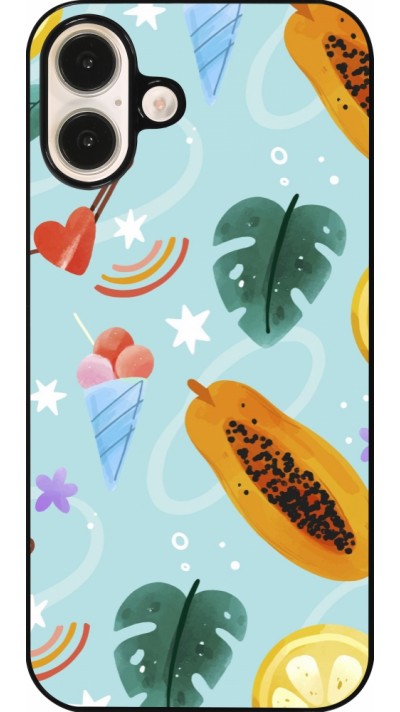 iPhone 16 Plus Case Hülle - Summer 2025 Pattern papaya