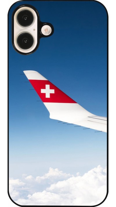 iPhone 16 Plus Case Hülle -  Schweizer Nationalfeiertag Sky Swiss Flag