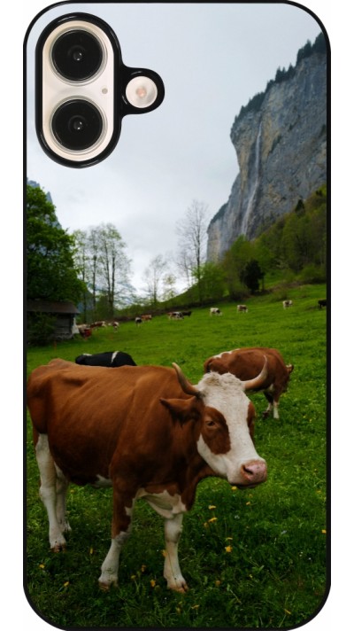 iPhone 16 Plus Case Hülle -  Nationalfeiertag Schweiz Kühe