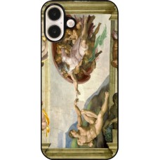 iPhone 16 Plus Case Hülle - Kunstbild - Die Erschaffung Adams - Michelangelo