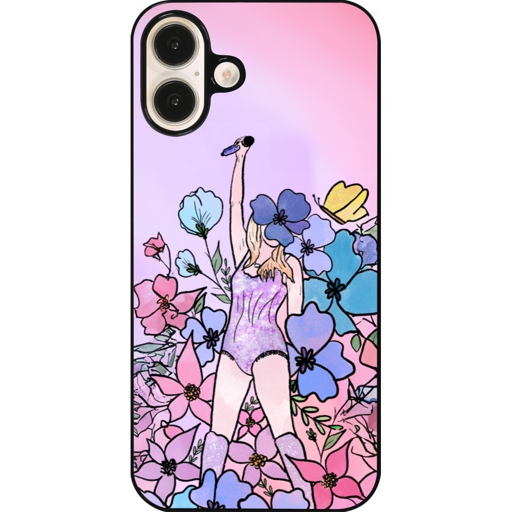 iPhone 16 Plus Case Hülle - Taylor Swift Sketch - Pink