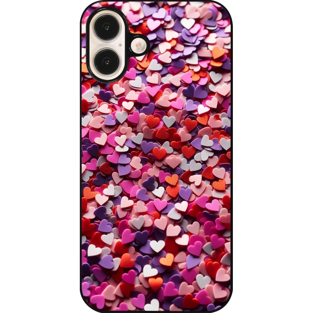 iPhone 16 Plus Case Hülle - Valentin 2025 Konfetti